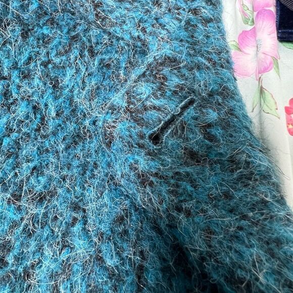 Femme by Michelle R. Wool Charming Blazer Coat Blue Size S Made in Italy - Picture 6 of 16